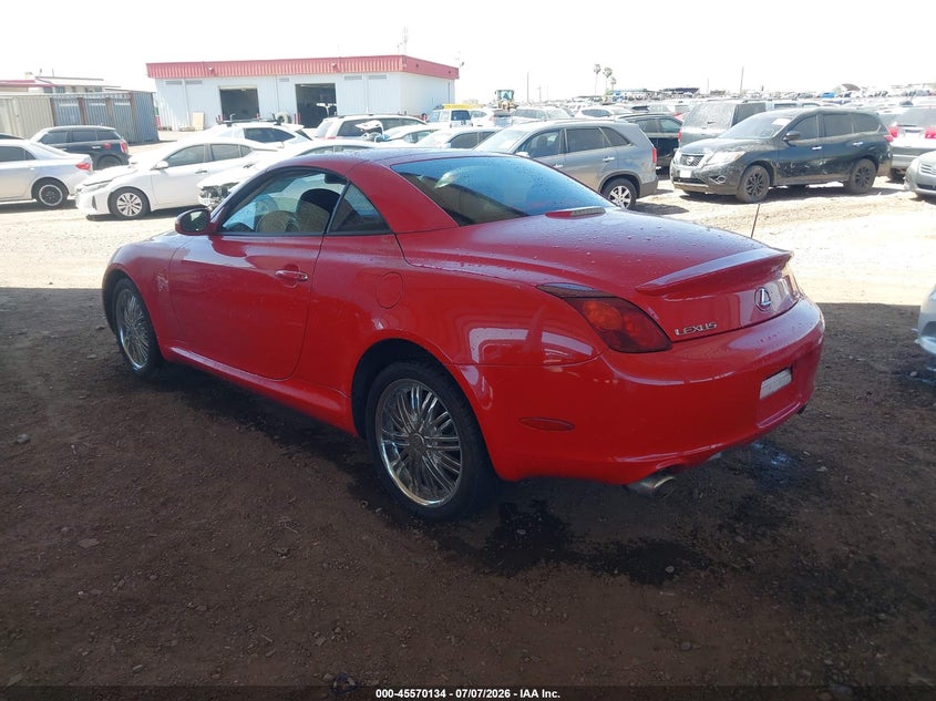 2005 Lexus Sc 430 VIN JTHFN48Y150070044 IAAI salvage auction — NORMAL WEAR, Clear (Arizona), sold $2,150 on 2026-07-28 (photo 3)