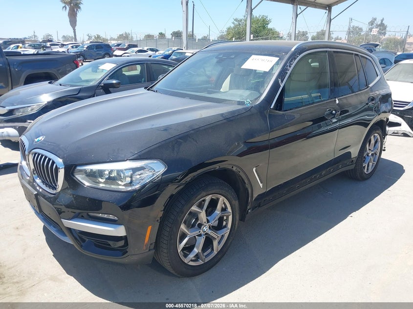 2021 BMW X3 VIN 5UXTY3C0XM9G42313 IAAI salvage auction — REAR END, Salvage Title, sold $25 on 2026-07-29 (photo 2)