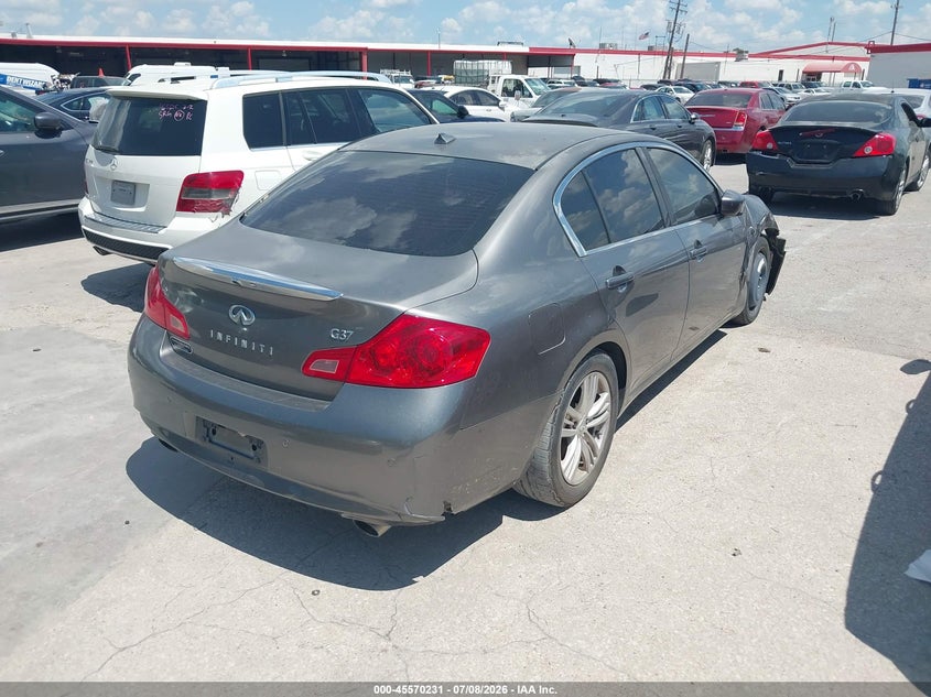 2013 Infiniti G VIN JN1CV6AP3DM713974 IAAI salvage auction — REPOSSESSION, Original (Texas), sold $275 on 2026-07-20 (photo 4)