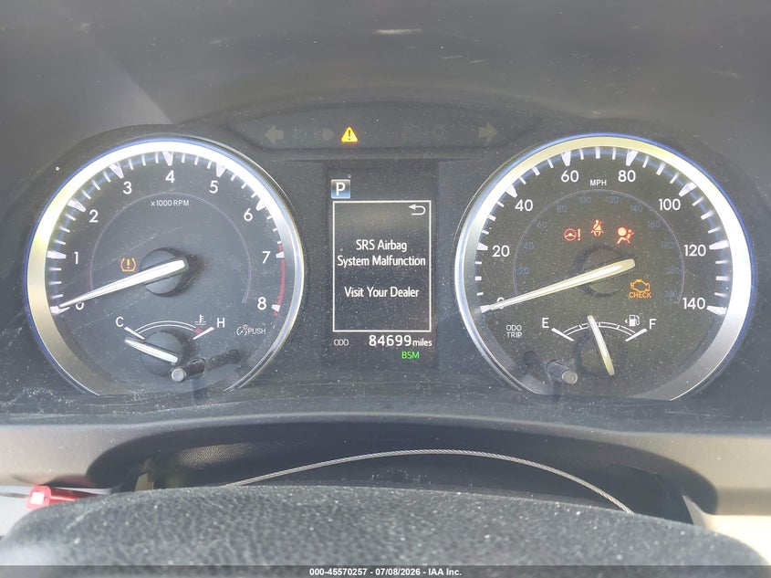 2017 Toyota Highlander VIN 5TDKZRFH5HS518873 IAAI salvage auction — REAR END, Salvage (California), sold $10,600 on 2026-07-29 (photo 7)