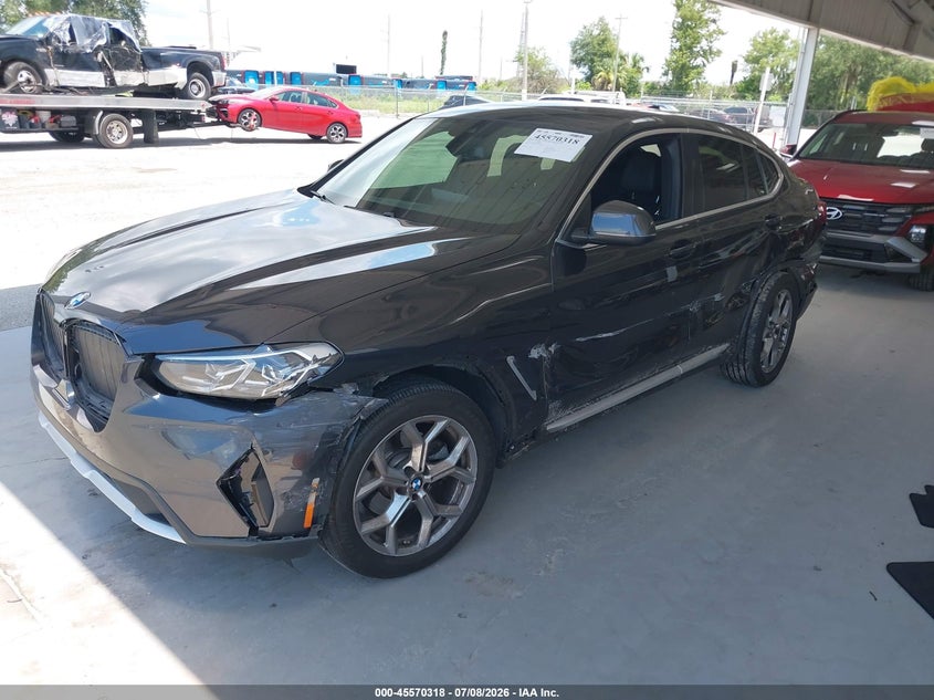 2022 BMW X4 VIN 5UX33DT05N9H43409 IAAI salvage auction — LEFT SIDE, Rebuildable (Florida), sold $25 on 2026-07-29 (photo 2)