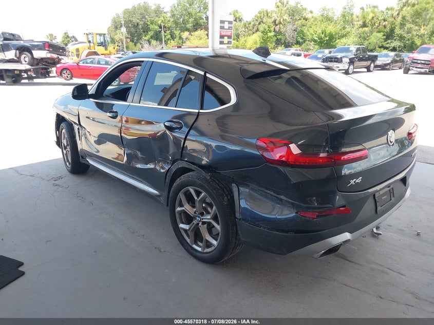 2022 BMW X4 VIN 5UX33DT05N9H43409 IAAI salvage auction — LEFT SIDE, Rebuildable (Florida), sold $25 on 2026-07-29 (photo 3)