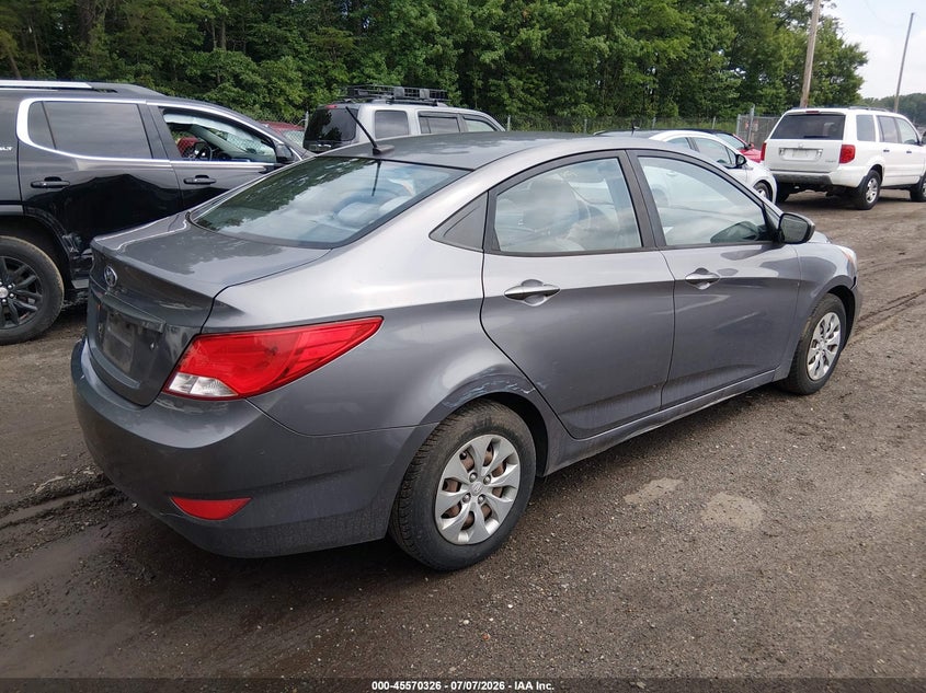 2015 Hyundai Accent VIN KMHCT4AE4FU792382 IAAI salvage auction — NORMAL WEAR, Clear (Maryland), sold $750 on 2026-07-29 (photo 4)