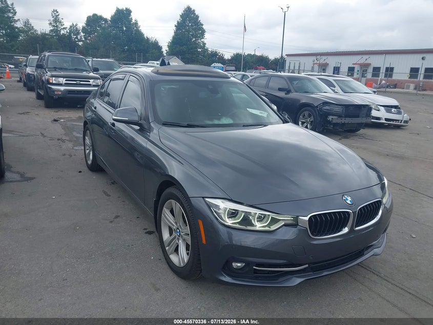 2016 BMW 3er VIN WBA8E9C55GK647277 IAAI salvage auction — LEFT SIDE, Salvage (North Carolina), sold $2,400 on 2026-07-29 (photo 1)