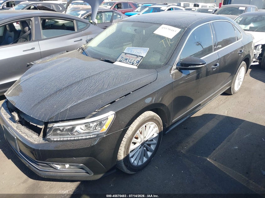 2016 Volkswagen Passat VIN 1VWBT7A30GC069603 IAAI salvage auction — RIGHT FRONT, Salvage Title, sold $975 on 2026-07-25 (photo 2)