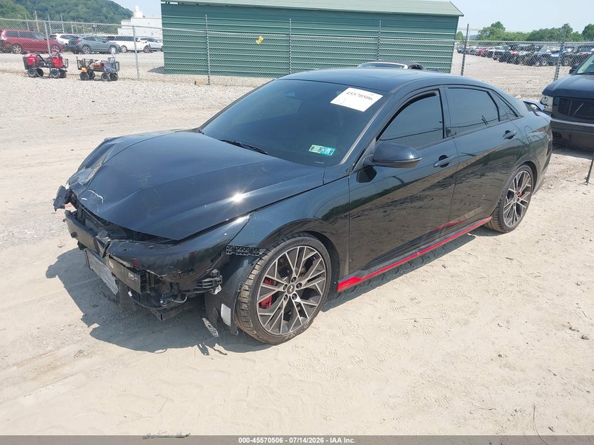 2023 Hyundai Elantra n VIN KMHLW4AK8PU009305 IAAI salvage auction — RIGHT FRONT, Salvage (Pennsylvania), sold $3,550 on 2026-07-28 (photo 2)
