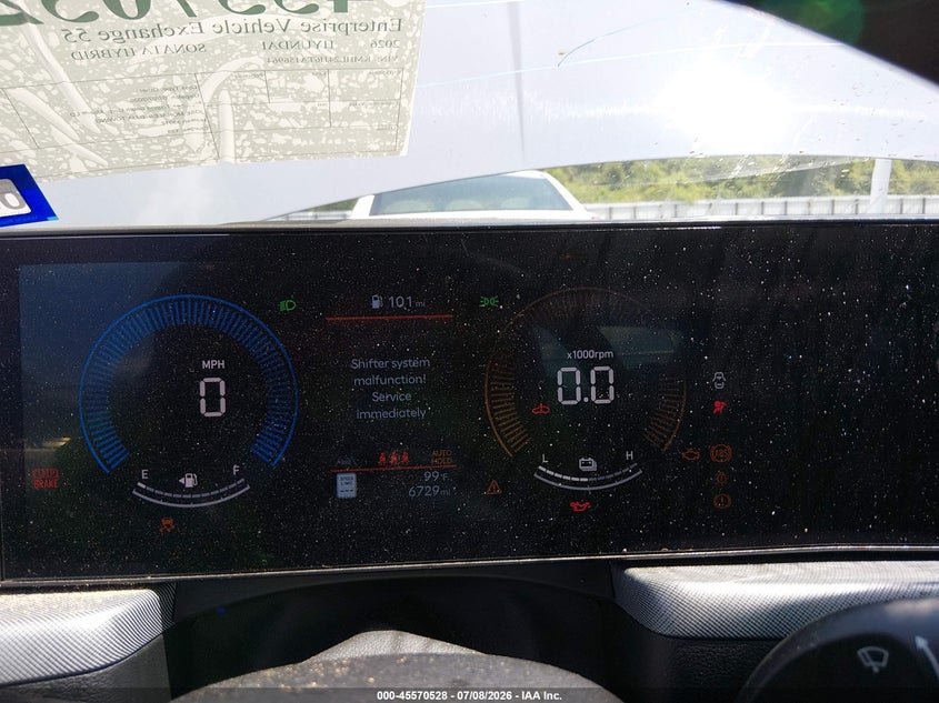 2026 Hyundai Sonata VIN KMHL24JJ6TA156964 IAAI salvage auction — FRONT END, Certificate Of Destruction (Florida), sold $6,025 on 2026-07-15 (photo 7)