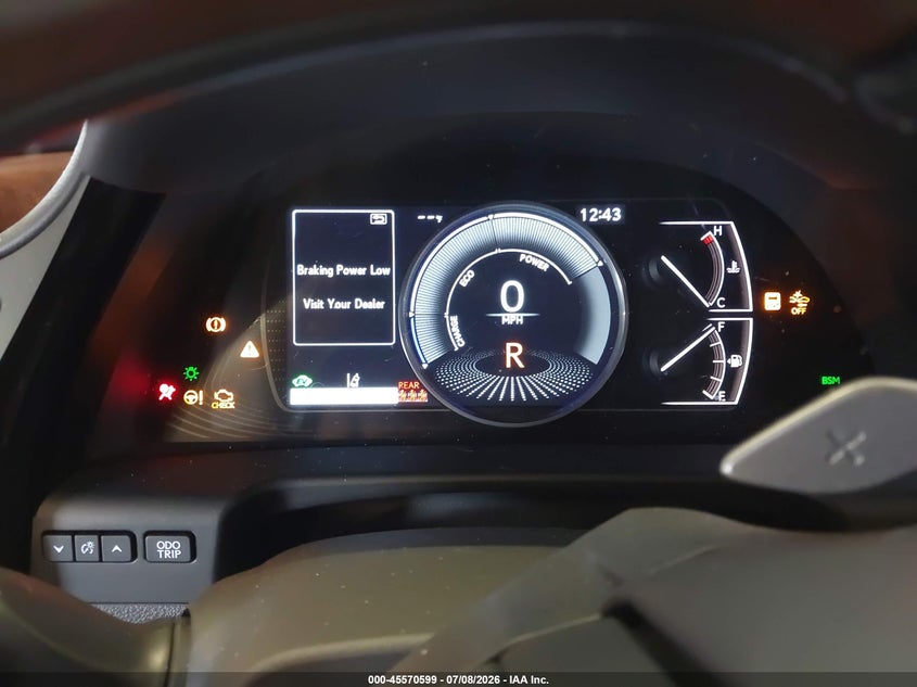 2022 Lexus ES VIN 58AFA1C14NU019057 IAAI salvage auction — FRONT END, Salvage (Tennessee), sold $7,600 on 2026-08-26 (photo 7)