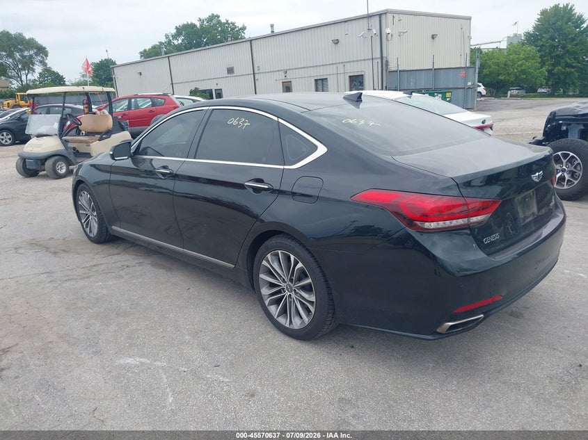 2015 Hyundai Genesis VIN KMHGN4JE9FU047056 IAAI salvage auction — NORMAL WEAR, Clear (Illinois), sold $2,600 on 2026-07-13 (photo 3)