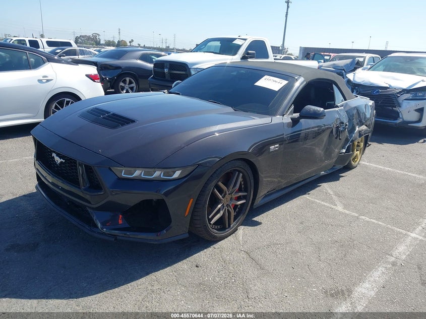 2024 Ford Mustang VIN 1FAGP8FF3R5103097 IAAI salvage auction — SIDE, Salvage (California), sold $20,700 on 2026-07-30 (photo 2)