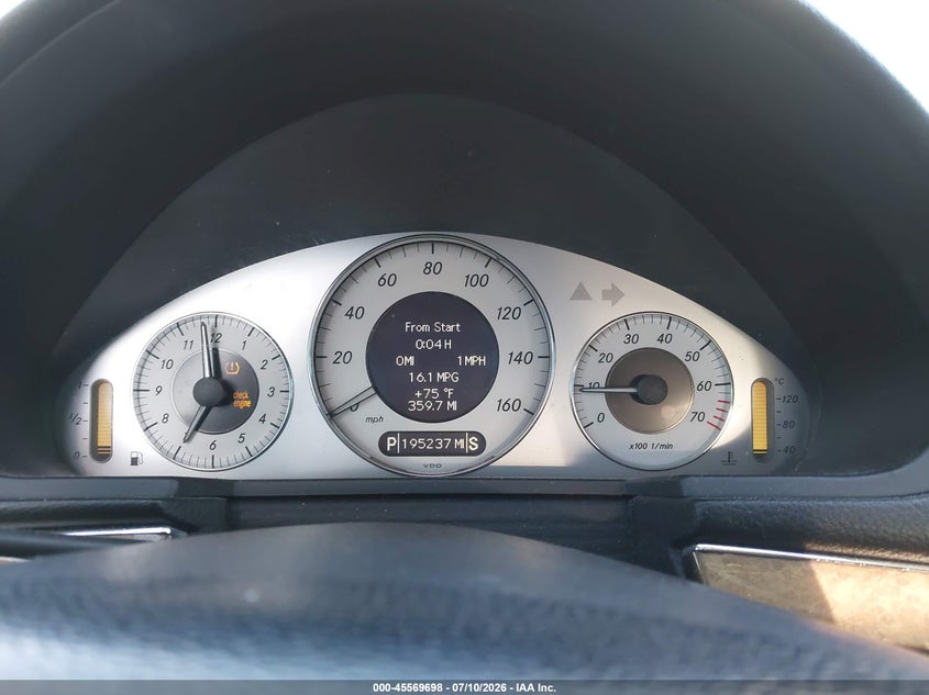 2008 Mercedes-benz E-class VIN WDBUF56X68B334968 IAAI salvage auction — REAR END, Salvage Certificate (California), sold $425 on 2026-07-17 (photo 7)