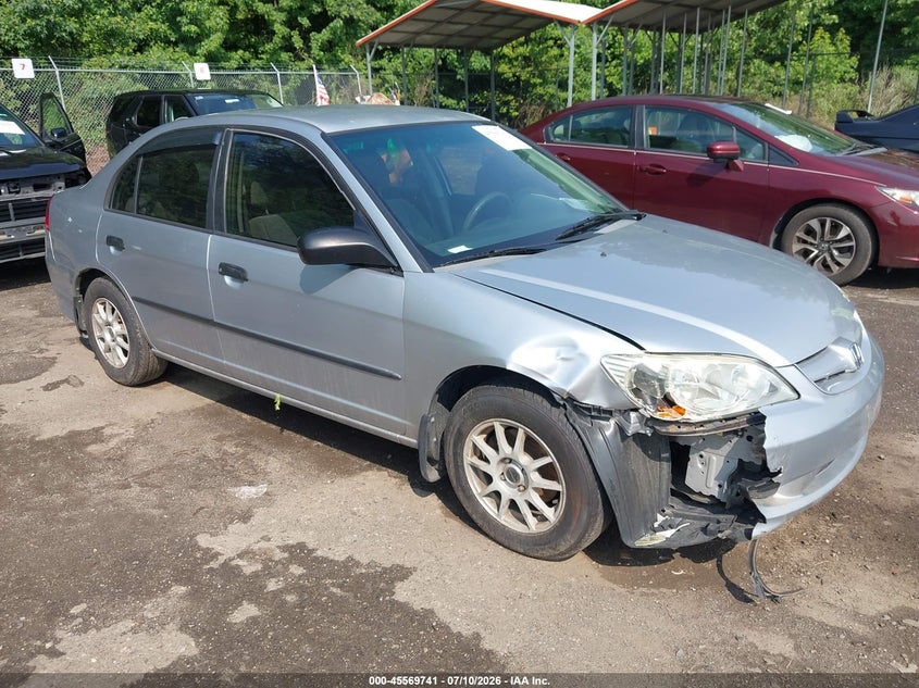 2005 Honda Civic VIN 2HGES16415H562185 IAAI salvage auction — RIGHT FRONT, Salvage - Greater Than 75% (Maryland), sold $400 on 2026-08-01 (photo 1)