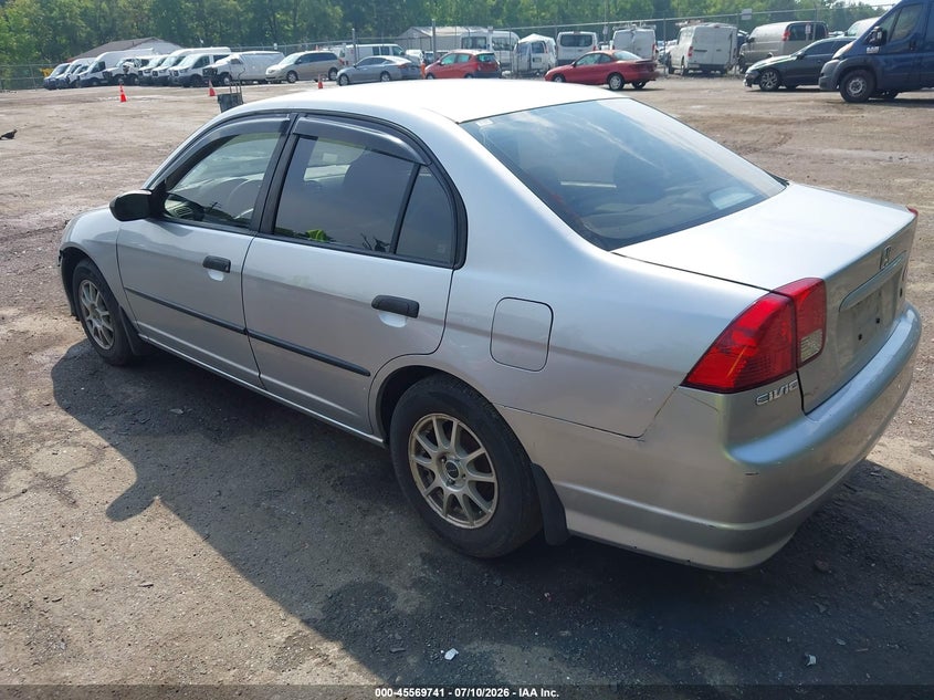 2005 Honda Civic VIN 2HGES16415H562185 IAAI salvage auction — RIGHT FRONT, Salvage - Greater Than 75% (Maryland), sold $400 on 2026-08-01 (photo 3)