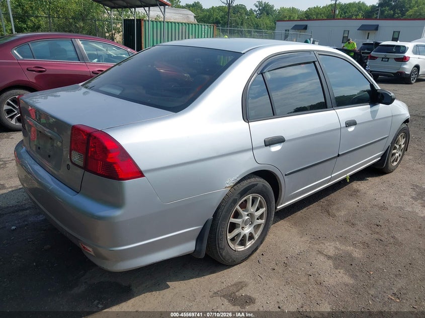 2005 Honda Civic VIN 2HGES16415H562185 IAAI salvage auction — RIGHT FRONT, Salvage - Greater Than 75% (Maryland), sold $400 on 2026-08-01 (photo 4)