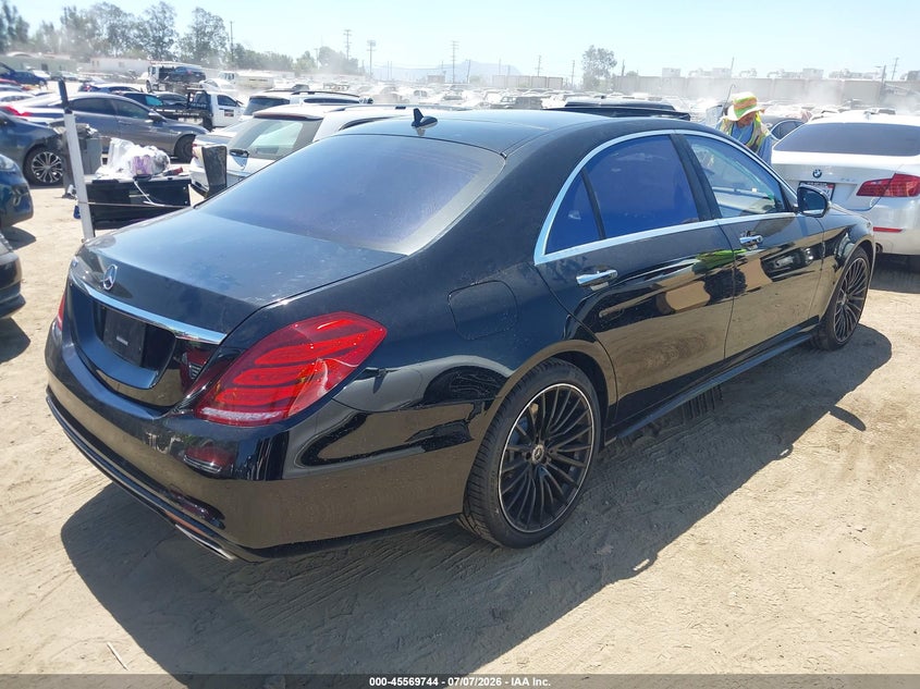 2017 Mercedes-benz S-klasse VIN WDDUG8CB7HA334255 IAAI salvage auction — ROOF, Salvage (California), sold $3,750 on 2026-07-29 (photo 4)