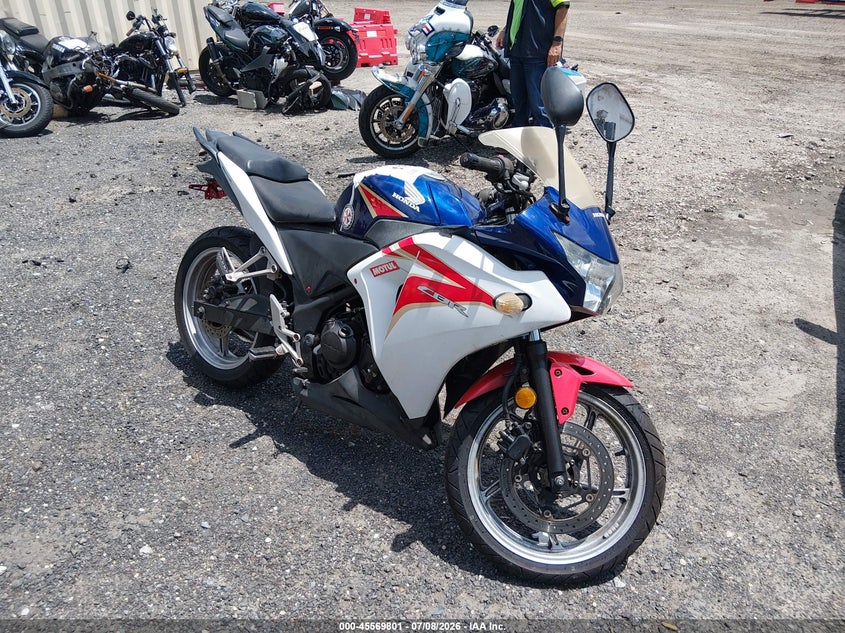 2012 Honda Cbr250 VIN MLHMC4102C5205743 IAAI salvage auction — NORMAL WEAR, Clear (New Jersey), sold $175 on 2026-07-21 (photo 1)
