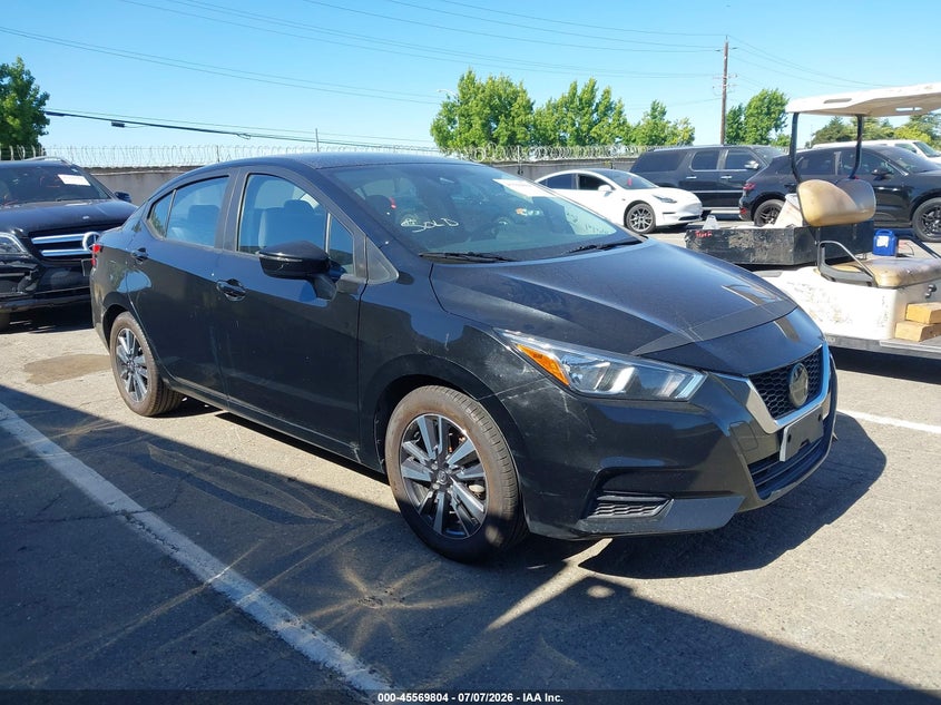 2021 Nissan Versa VIN 3N1CN8EV2ML833876 IAAI salvage auction — FRONT END, Clear - Dealer Only (California), sold $2,525 on 2026-07-23 (photo 1)