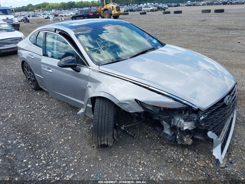 2023 Hyundai Sonata VIN KMHL14JC0PA308411 IAAI salvage auction — FRONT END, Mv-907A (New York), sold $2,700 on 2026-07-28 (photo 1)