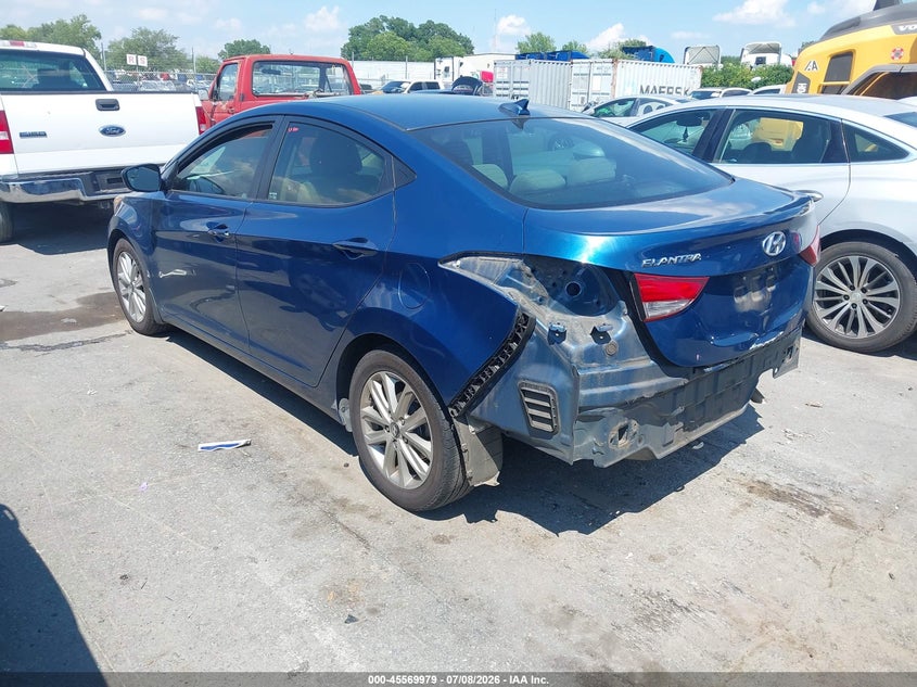 2016 Hyundai Elantra VIN KMHDH4AE3GU567507 IAAI salvage auction — REAR END, Salvage (North Carolina), sold $1,500 on 2026-07-29 (photo 3)