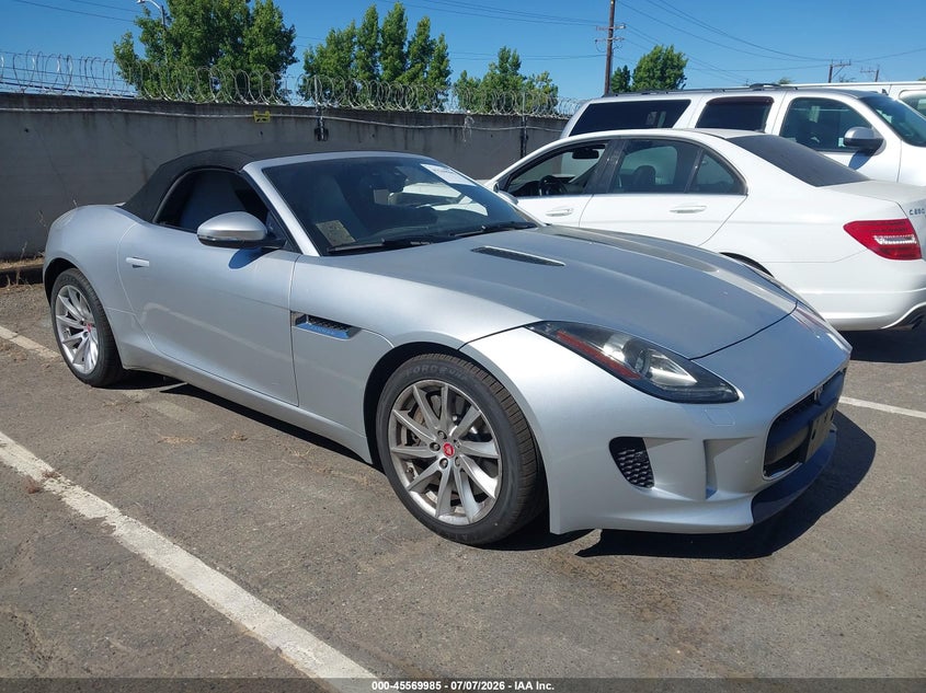 2016 Jaguar F-type VIN SAJWA6ET6G8K30314 IAAI salvage auction — SIDE, Clear - Dealer Only (California), sold $15,500 on 2026-07-25 (photo 1)