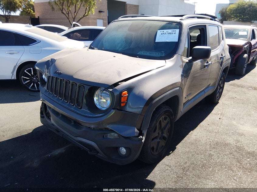 2018 Jeep Renegade VIN ZACCJBAB1JPH82231 IAAI salvage auction — RIGHT FRONT, Salvage Title, sold $225 on 2026-07-24 (photo 2)