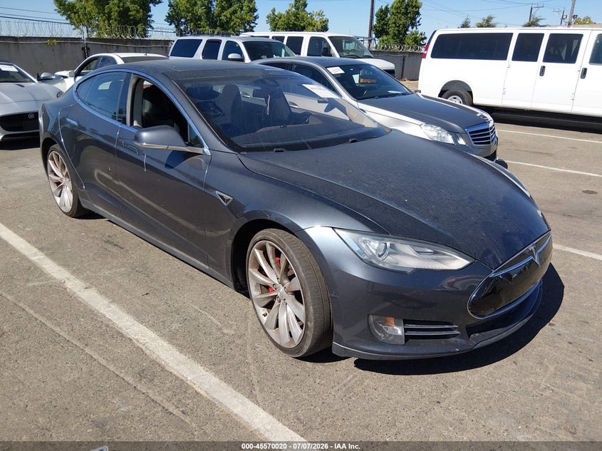 2015 Tesla Model s VIN 5YJSA1H47FF083990 IAAI salvage auction — FRONT END, Clear - Dealer Only (California), sold $9,100 on 2026-07-25 (photo 1)