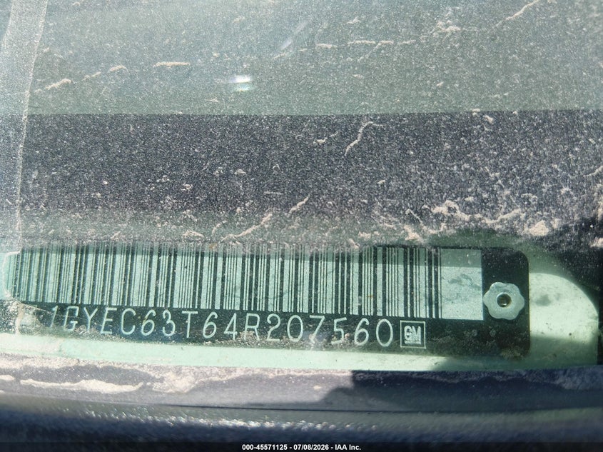 2004 Cadillac Escalade VIN 1GYEC63T64R207560 IAAI salvage auction — ALL OVER, Original (Texas), sold $700 on 2026-08-03 (photo 9)