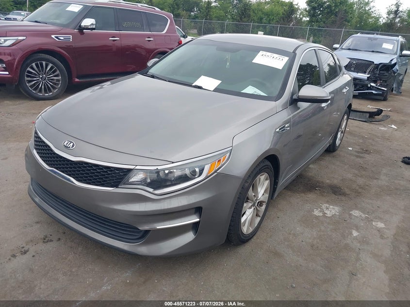 2018 Kia Optima VIN 5XXGT4L36JG259675 IAAI salvage auction — REAR END, Clear (Virginia), sold $25 on 2026-07-28 (photo 2)