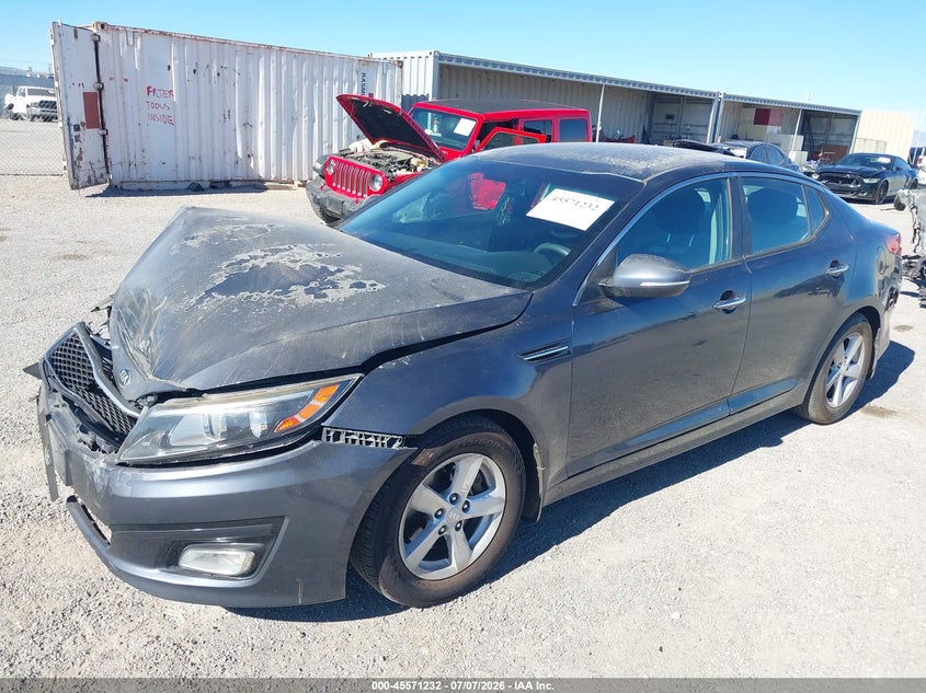 2015 Kia Optima VIN KNAGM4A72F5546569 IAAI salvage auction — FRONT END, Salvage (California), sold $650 on 2026-07-16 (photo 2)