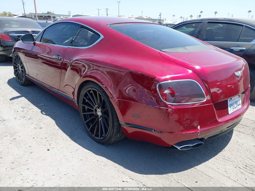 2013 Bentley Continental gt VIN SCBFT7ZA2DC083685 IAAI salvage auction — LEFT REAR, Salvage Title, sold $11,225 on 2026-08-19 (photo 3)