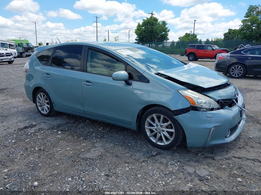 2014 Toyota Prius v VIN JTDZN3EU4E3294658 IAAI salvage auction — FRONT END, Wait Title, sold $2,450 on 2026-08-01 (photo 1)