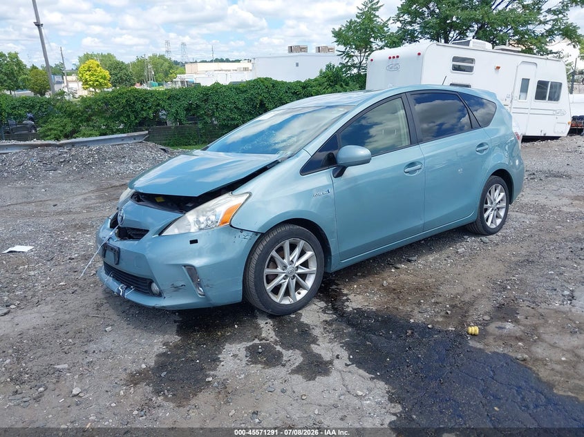 2014 Toyota Prius v VIN JTDZN3EU4E3294658 IAAI salvage auction — FRONT END, Wait Title, sold $2,450 on 2026-08-01 (photo 2)