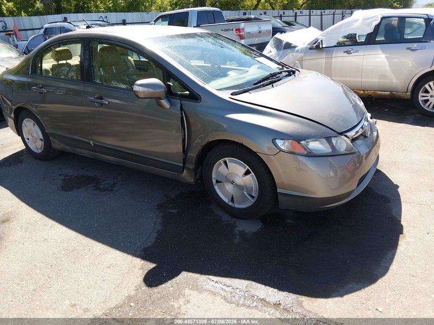 2008 Honda Civic hybrid VIN JHMFA36298S015192 IAAI salvage auction — SIDE, Salvage (Utah), sold $550 on 2026-07-30 (photo 1)