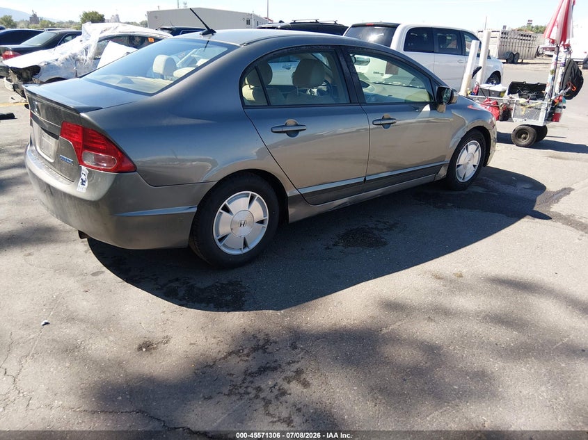 2008 Honda Civic hybrid VIN JHMFA36298S015192 IAAI salvage auction — SIDE, Salvage (Utah), sold $550 on 2026-07-30 (photo 4)