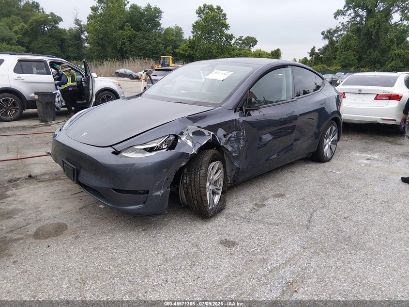2022 Tesla Model y VIN 7SAYGDEE0NF370919 IAAI salvage auction — LEFT SIDE, Salvage - Greater Than 75% (Maryland), sold $4,950 on 2026-07-24 (photo 2)