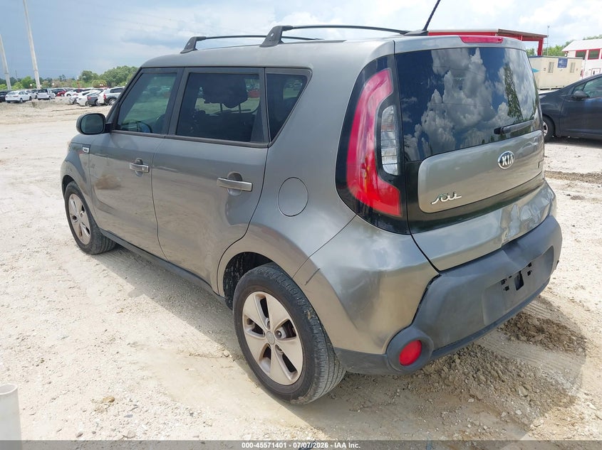 2016 Kia Soul VIN KNDJN2A29G7287339 IAAI salvage auction — REAR END, Salvage Title, sold $725 on 2026-07-28 (photo 3)