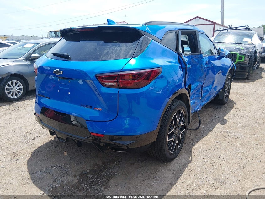 2025 Chevrolet Blazer VIN 3GNKBKRS1SS273020 IAAI salvage auction — FRONT END, Salvage (Indiana), sold $9,850 on 2026-08-26 (photo 4)