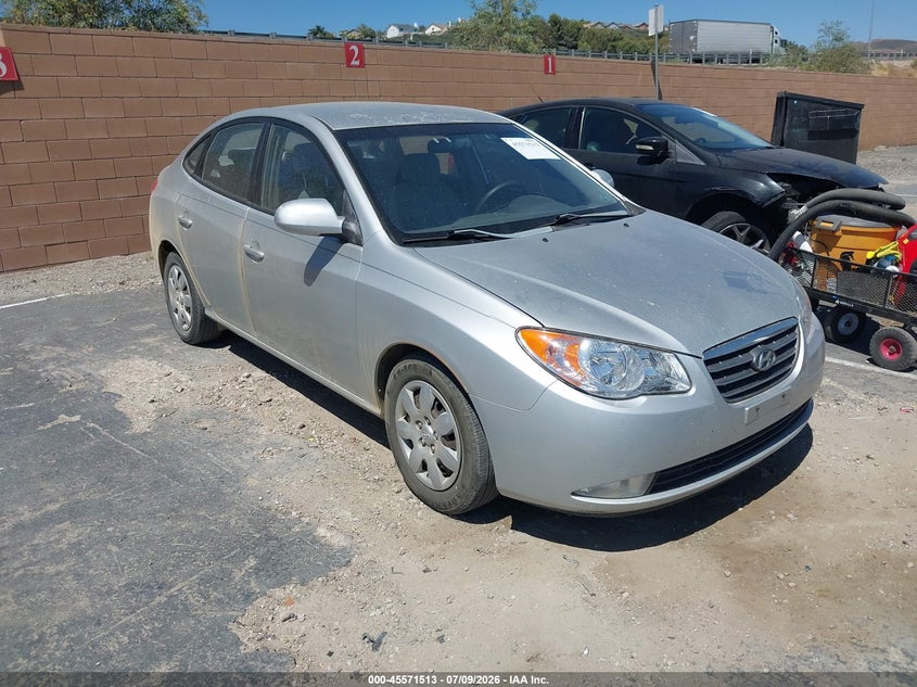 2007 Hyundai Elantra VIN KMHDU46D67U168974 IAAI salvage auction — LEFT FRONT, Clear - Dealer Only (California), sold $475 on 2026-07-22 (photo 1)