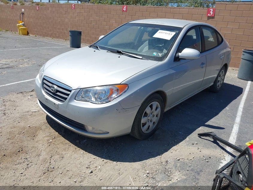 2007 Hyundai Elantra VIN KMHDU46D67U168974 IAAI salvage auction — LEFT FRONT, Clear - Dealer Only (California), sold $475 on 2026-07-22 (photo 2)