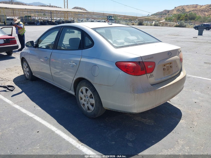 2007 Hyundai Elantra VIN KMHDU46D67U168974 IAAI salvage auction — LEFT FRONT, Clear - Dealer Only (California), sold $475 on 2026-07-22 (photo 3)