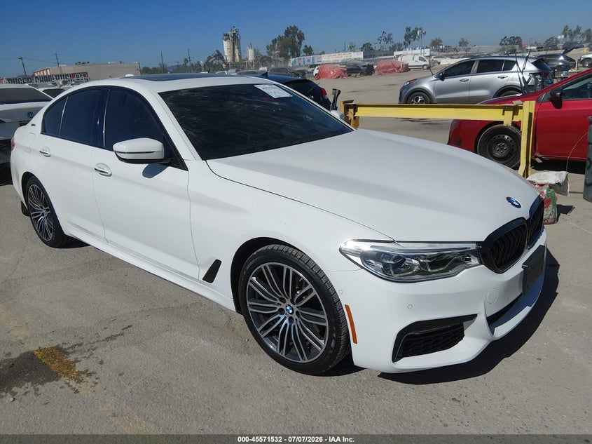 2018 BMW 5er VIN WBAJA9C52JG622974 IAAI salvage auction — LEFT REAR, Salvage (California), sold $5,200 on 2026-07-29 (photo 1)