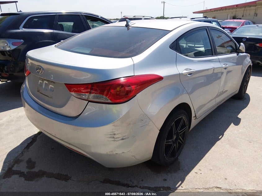 2013 Hyundai Elantra VIN KMHDH4AE1DU991134 IAAI salvage auction — NORMAL WEAR, Original (Texas), sold $400 on 2026-07-29 (photo 4)