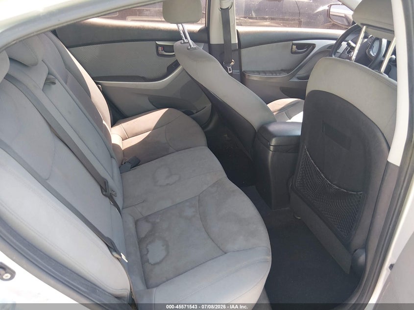 2013 Hyundai Elantra VIN KMHDH4AE1DU991134 IAAI salvage auction — NORMAL WEAR, Original (Texas), sold $400 on 2026-07-29 (photo 8)
