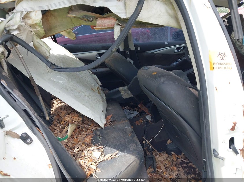 2021 Infiniti Q50 VIN JN1EV7BP3MM705144 IAAI salvage auction — ALL OVER, Certificate Of Destruction (Florida), sold $225 on 2026-07-15 (photo 8)