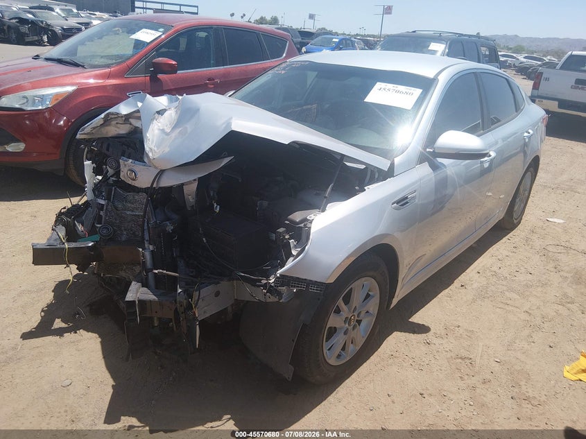 2018 Kia Optima VIN 5XXGT4L39JG233653 IAAI salvage auction — FRONT END, Salvage (Arizona), sold $125 on 2026-07-28 (photo 2)