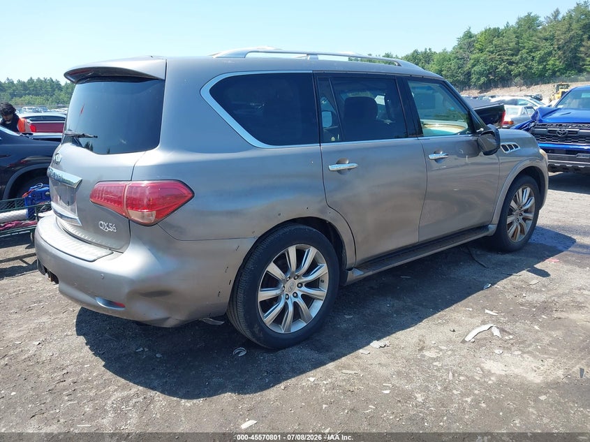2011 Infiniti Qx56 VIN JN8AZ2NE8B9007503 IAAI salvage auction — NORMAL WEAR, Original (Texas), sold $2,125 on 2026-07-17 (photo 4)