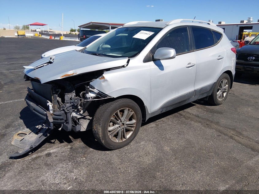 2014 Hyundai Tucson VIN KM8JU3AG3EU803807 IAAI salvage auction — NORMAL WEAR, Salvage Title, sold $700 on 2026-07-24 (photo 2)