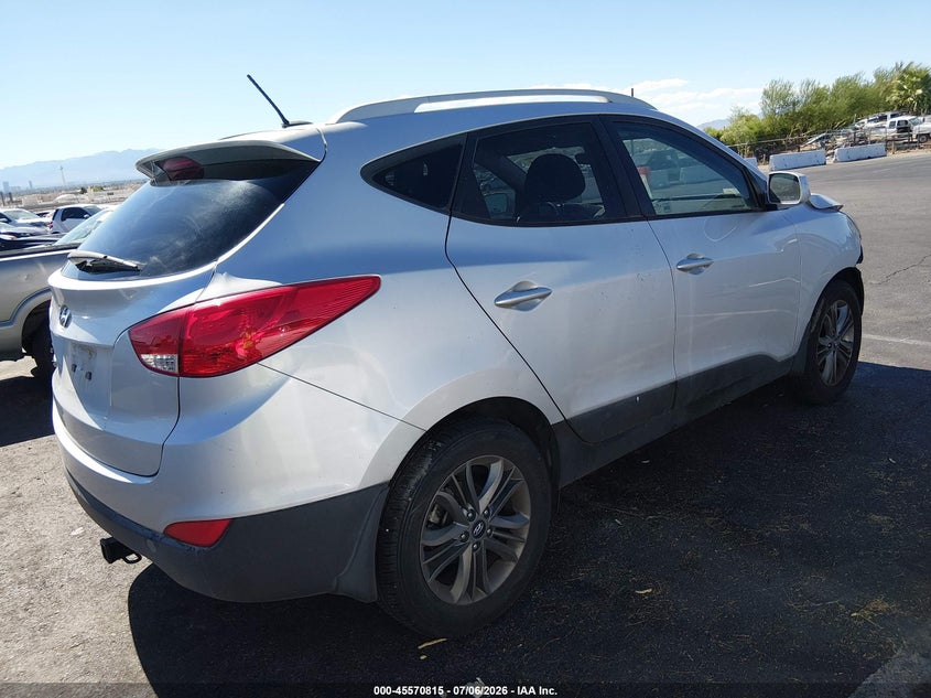 2014 Hyundai Tucson VIN KM8JU3AG3EU803807 IAAI salvage auction — NORMAL WEAR, Salvage Title, sold $700 on 2026-07-24 (photo 4)