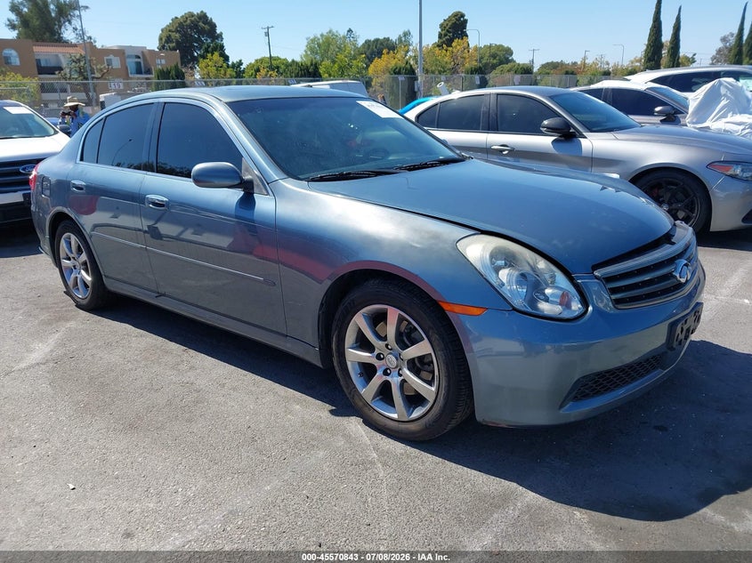 2006 Infiniti G35 VIN JNKCV51E16M501369 IAAI salvage auction — LEFT FRONT, Salvage (California), sold $1,200 on 2026-07-23 (photo 1)