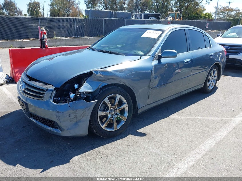 2006 Infiniti G35 VIN JNKCV51E16M501369 IAAI salvage auction — LEFT FRONT, Salvage (California), sold $1,200 on 2026-07-23 (photo 2)
